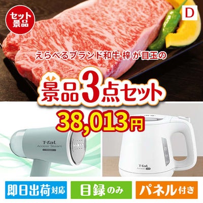 えらべるブランド和牛　梓が目玉の毎日の家事がラクになる人気家電景品3点セットD