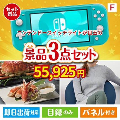 ニンテンドースイッチライトが目玉の海鮮グルメと快適グッズ景品3点セットF