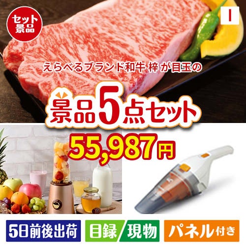 えらべるブランド和牛　梓が目玉の生活が快適になる便利家電景品5点セットI