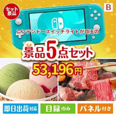 ニンテンドースイッチライトが目玉の実用性とご褒美感を兼ね備えた景品5点セットB