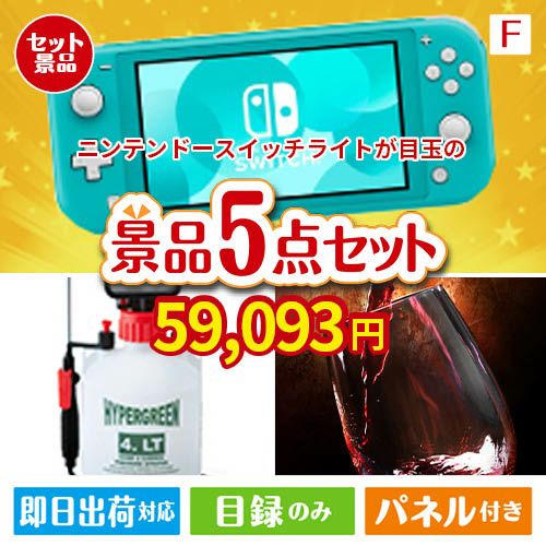 ニンテンドースイッチライトが目玉の備えも贅沢も叶う景品5点セットF