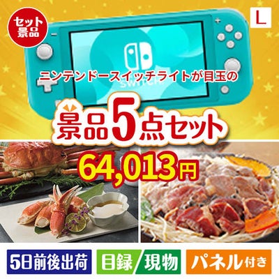 ニンテンドースイッチライトが目玉の家族が喜ぶ景品5点セットL
