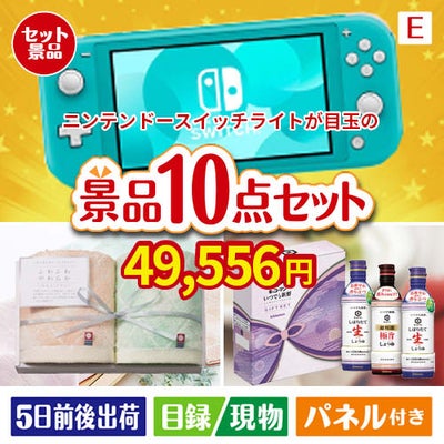 ニンテンドースイッチライトが目玉の毎日使える実用派景品10点セットE