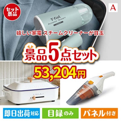 もらって嬉しい！家電・電子機器景品 ハンディスチームクリーナー 5点セットA