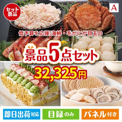 予算の少ない幹事さま応援景品 海鮮・毛がに 5点セットA