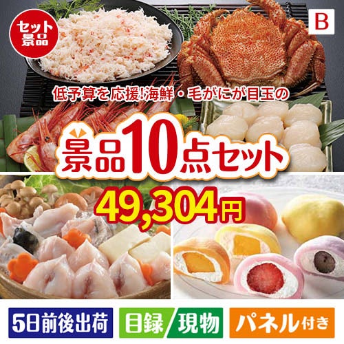 予算の少ない幹事さま応援景品 海鮮・毛がに 10点セットB