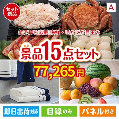 予算の少ない幹事さま応援景品 海鮮・毛がに 15点セットA