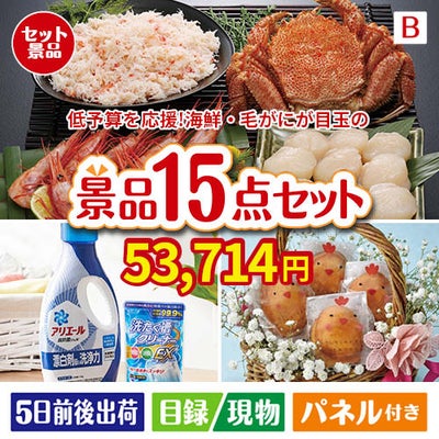 予算の少ない幹事さま応援景品 海鮮・毛がに 15点セットB