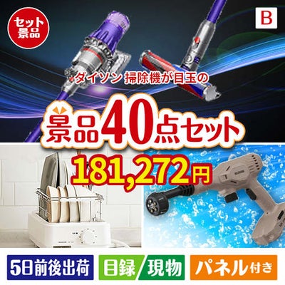 ダイソン掃除機が目玉の家電もグルメも大満足の豪華景品40点セットB
