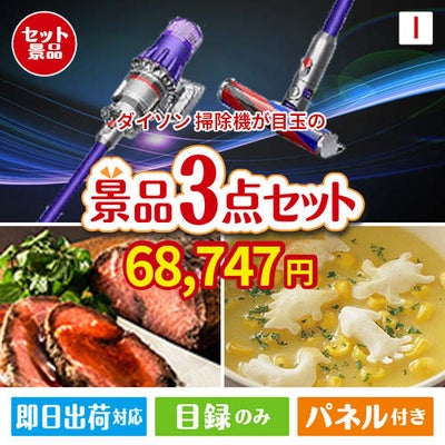 ダイソン掃除機が目玉のグルメと実用性を兼ね備えた景品3点セットI