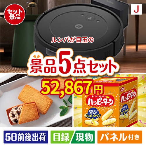 ロボット掃除機 ルンバが目玉のお菓子を集めた景品5点セットJ