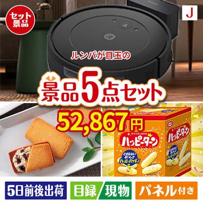 ロボット掃除機 ルンバが目玉のお菓子を集めた景品5点セットJ