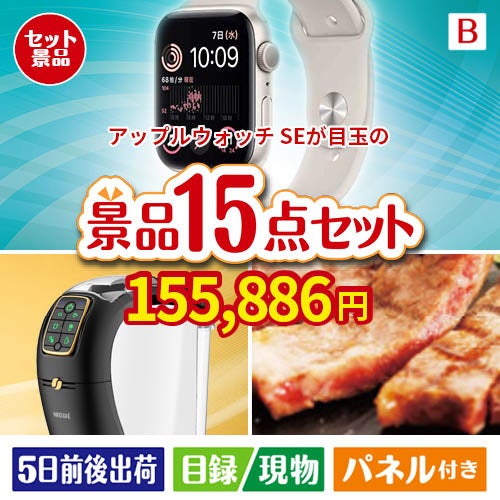 アップルウォッチSEが目玉の実用性と贅沢感が詰まった景品15点セットB