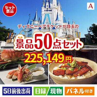 ディズニーペアチケットが目玉の実用性抜群の景品50点セットA