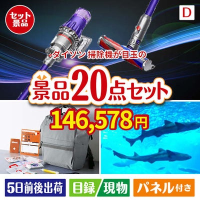 ダイソン掃除機が目玉の安心と実用性を兼ね備えた景品20点セットD